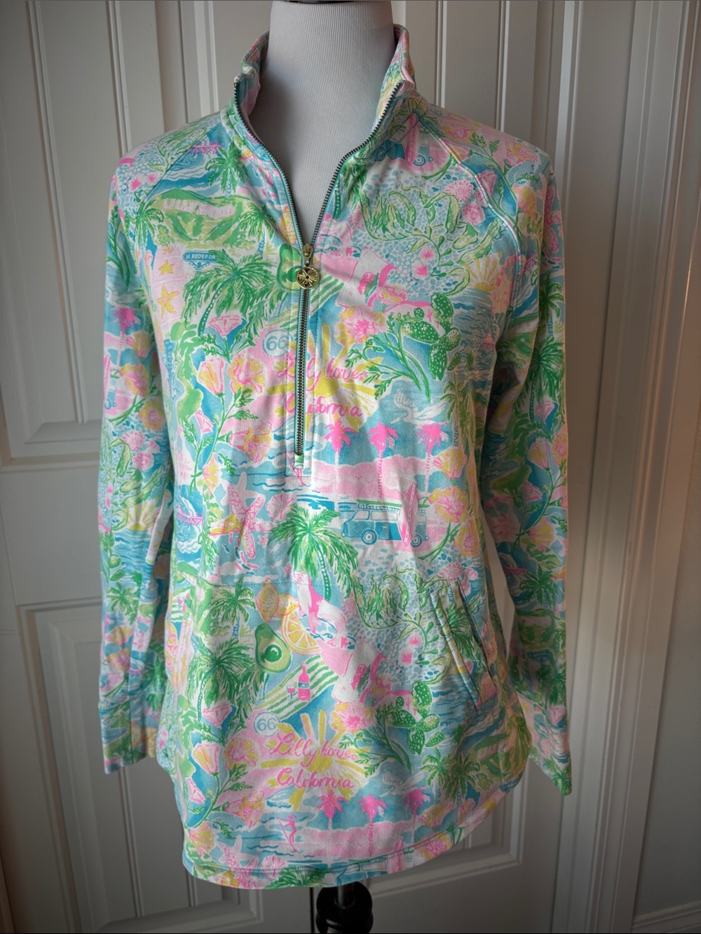 Lilly Pulitzer ๐ฉท Skipper Popover Half Zip Sweatshirt Lilly Loves California